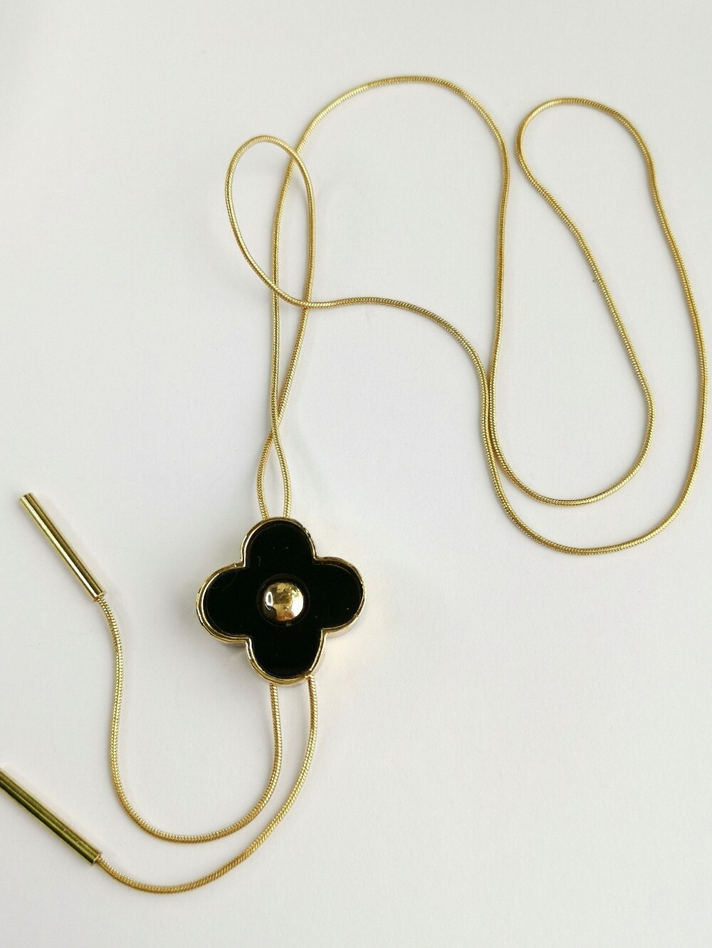 NWT Lariat Flower Necklace Adjustable Reversible